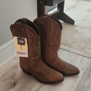 Mens Brown Leather Cowboy Boots by Masterson Boot Co.